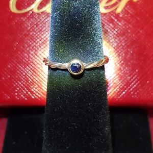 Cartier TriGold Twist Sapphire Ring